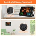 WiFi Digital Wall Clock with Dual Alarm with 7.48" Large LED Screen App