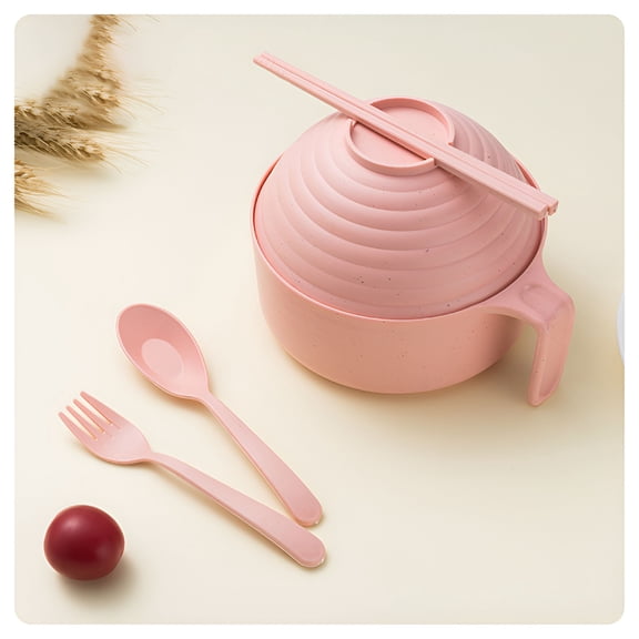 BPPEG Ramen Noodle Bowls Microwavable Set with Lid,Microwave Ramen Bowl Set,Ramen Microwave Bowl,Instant Microwave Bowls with Handles,Dishwasher-Safe