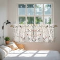 thumbnail image 4 of Spring Floral Tier Curtains, Summer Birds Botanical Country Light Filtering Kitchen Curtains, 2Pcs Rod Pocket Half Window Treatments Panels for Sink Cafe Cabinet Camper 27.5x36 Inches, 4 of 9