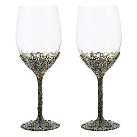 

2Pcs Home Bar Wine Cup Simple Glass Goblet Creative Toasting Flute Party Supply