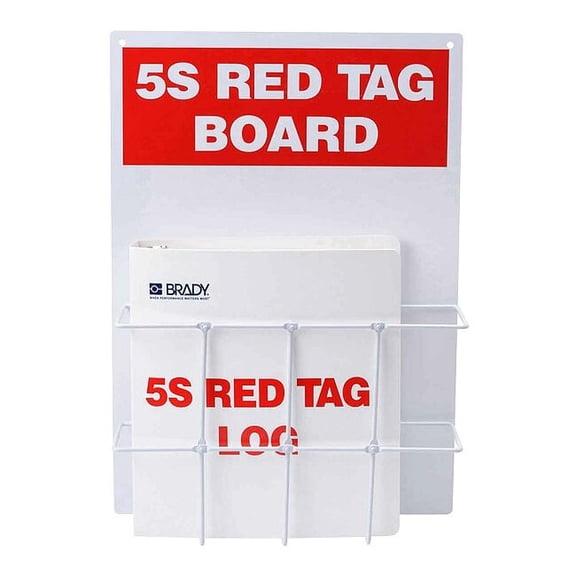 Brady Red Tag Binder Station With Binder 122053