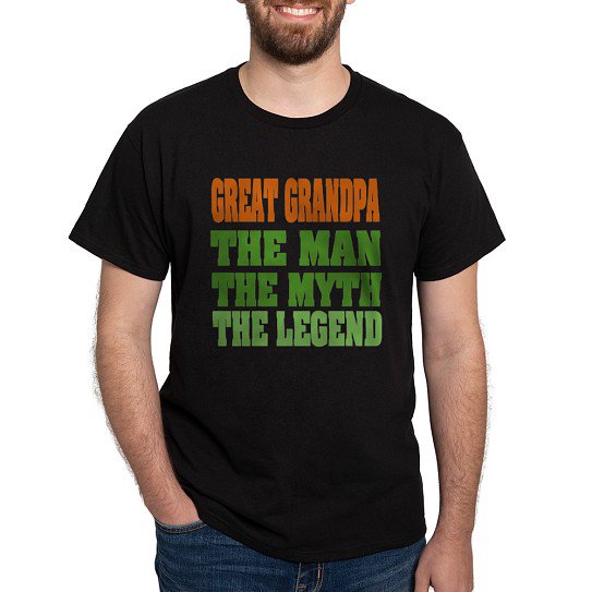 CafePress - Great Grandpa The Legend Dark T Shirt - Men's Classic Cotton T-Shirts