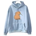 thumbnail image 3 of Sudadera con capucha divertida con estampado de capibara para mujer/hombre, Tops de dibujos animados Kawaii, sudadera para niñas, jerséis con capucha gráficos Harajuku de moda Unisex, 3 of 3