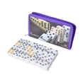 thumbnail image 4 of Dominó Juego Profesional Doble Seis de 28 Fichas Tablero Portátil con Bolsa Material Pp Sólido Fichas Numéricas Educativas Adecuado para Noches de Juegos Reuniones Familiares Púrpura, 4 of 8