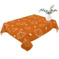 thumbnail image 2 of Fall Table Cloth Waterproof Tablecloths, Burnt Orange Pumpkin Thanksgiving Maple Leaf Tablecloth Dining Table Cover for Kitchen Party Tabletop Outdoor, Rectangle Tablecloth 60x102 Inch, 2 of 9