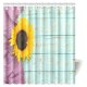 thumbnail image 1 of Cortina de Baño ABPHQTO Flor de Girasol Tela Morada sobre Madera azul 160x180 cm, 1 of 2