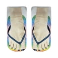 thumbnail image 1 of Socks 3D Pattern Manicure Print Socks Flip Flop Funny Hidden Running Socks Women Personalized Low Cut Ankle Sports Socks, 1 of 2
