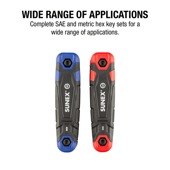 Sunex Tools 98517F SAE/Metric/ 17 Piece Folding Hex Key Set SUU-98517F