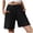 X-179Black, variant on YMNXA Women's Summer Shorts Solid Color Drawstring Elastic Waist Wide Leg Comfortable Fashion Sports Shorts With Pockets For Casual Daily Wear,Black,M