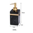 thumbnail image 4 of Ruiboury Resin Soap Dispenser Reusable for Tabletop Kitchen Shower Shampoo Bathroom Black Gold 500ml 1Set, 4 of 6
