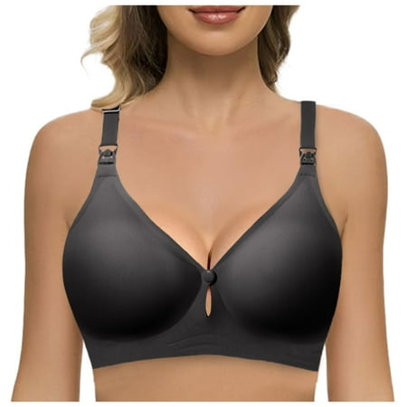 YHGFVOKJ Bras for Women Thin Bra Soft Bustier Smoothing Stretch Fabric Comfort-strap Seamless Bra Underwear with Additional Bra Extension Strapless Bra Black XL