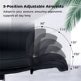 thumbnail image 4 of 5 Position Adjustable Armrest Criss Cross Chair Cat Scratch Leather Swivel Desk Chair with Side Pockets 330 LBS Weight Capacity, 4 of 10