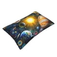 thumbnail image 3 of Bingfone Space Planet Standard Size Pillowcase, Long Staple Pure Cotton Envelope Closure Pillow Cover,16"X24", 3 of 9