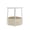 Beige, variant on YINYUN Coffee table with storage, round living room center table with fabric basket, modern style with frame, white