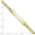 thumbnail image 5 of Auriga Fine Jewelry 10K Yellow Gold Flat Curb Link Id Bracelet 7" for Women, 5 of 5