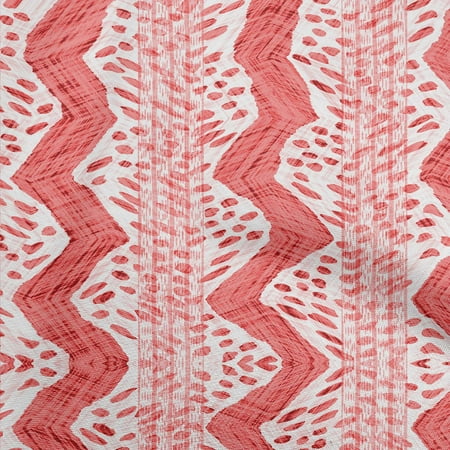 oneOone Rayon Red Fabric Animal Skin Sewing Material Print Fabric By The Yard 56 Inch Wide