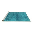 thumbnail image 2 of Ahgly Company Machine Washable Indoor Square Oriental Turquoise Blue Industrial Area Rugs, 4' Square, 2 of 4