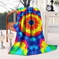 thumbnail image 2 of Colorful Tie Dye Star Pattern Blanket,Comfortable Soft Lamb Wool Throw Blanket,All Season,Warm Lightweight Blankets for Sofa Bed Couch Living Room Chair,40"x50", 2 of 4