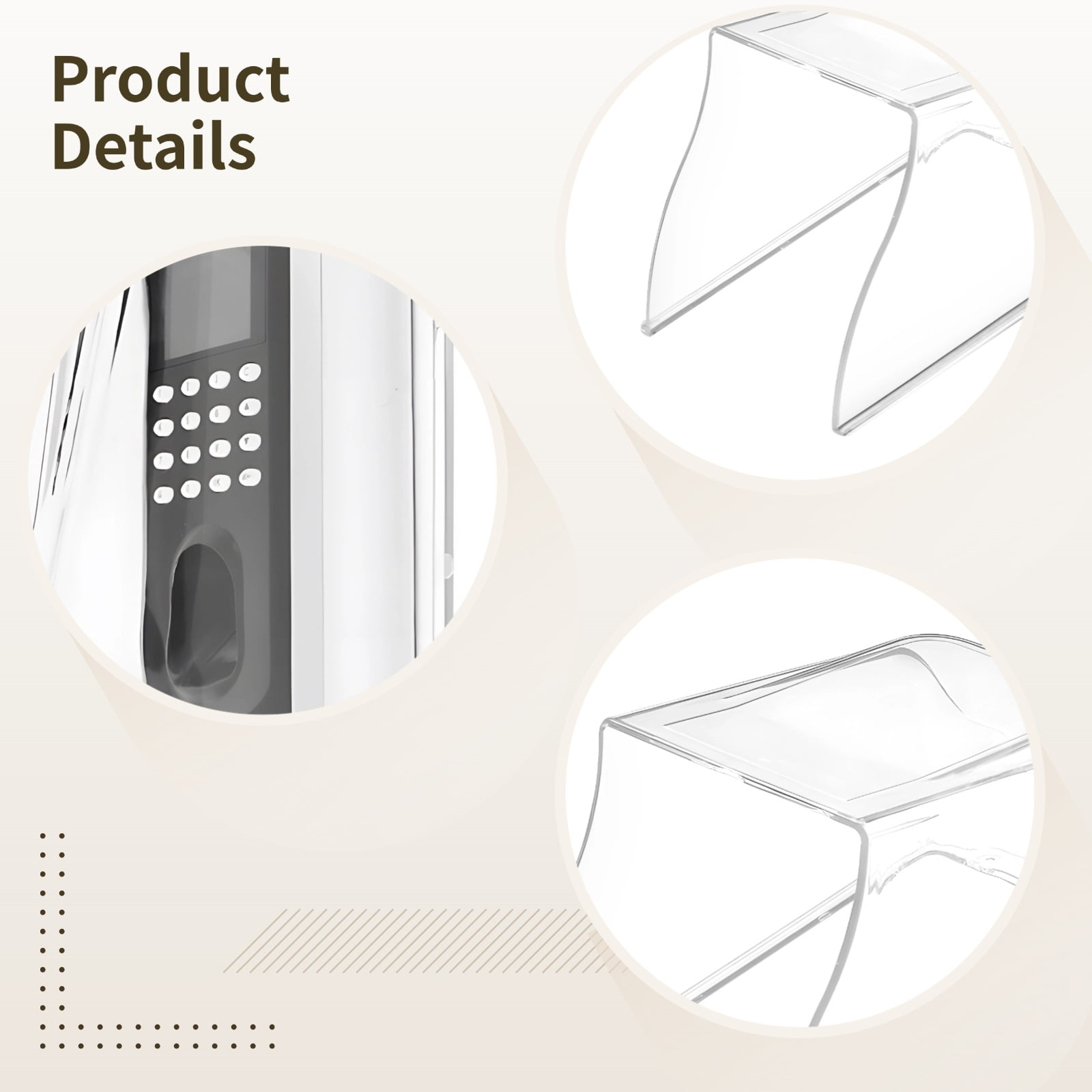 Weatherproof Doorbell Protector, PC Protective Case for Ring Doorbell and Access Control Devices, Transparent PC Material, Outdoor Waterproof and Dustproof, Long-Lasting and Easy to Install