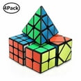 thumbnail image 1 of Juego de cubos de velocidad, juego de cubos mágicos de 2x2x2 3x3x3 Skewb y juguete de rompecabezas liso piramidal, 1 of 3