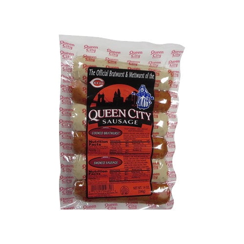 Queen City Sausage Mild Cooked Bratwursts & Smoked Sausage Pack, 14 Oz