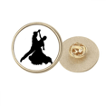thumbnail image 1 of Broche de oro metálico circular Unbranded Bailarina danza rendimiento deportivo 2.7 cm, 1 of 3