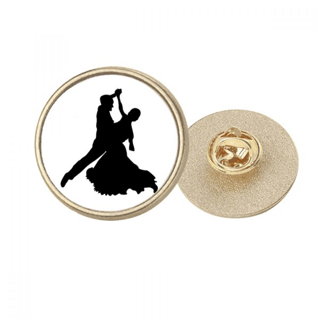 Broche de oro metálico circular Unbranded Bailarina danza rendimiento deportivo 2.7 cm