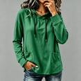 thumbnail image 2 of NominalSnug Hoodies for Women Fahion Hooded Sweatshirts Long Sleeve Hooded Pullover Top with Drawstring Pockets, 2 of 8
