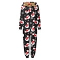 thumbnail image 4 of Michellecmm Family Matching Pajamas Christmas Casual Long Sleeve Jumpsuit Zip Hooded Romper Sleepwear, 4 of 7