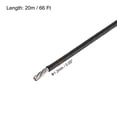 thumbnail image 2 of 66Ft(20M) Wire Rope 304 Stainless Steel Cable 3/64" (1.2 mm) Vinyl Coated with 4pcs Aluminum Sleeves Black, 2 of 7