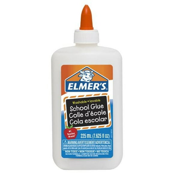 Colle blanche lavable Elmer's, idéale pour faire du Slime 225 ml