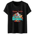 thumbnail image 4 of Cathalem Crop Tops pour Femmes Col Rond Ajusté T-Shirt Mignon Moulant Basique, Noir TTG, 4 of 4