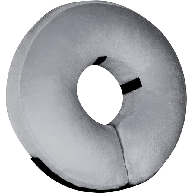 YSTINNG Inflatable Dog Collar-Soft Protective Cone for Dogs After Surgery,Dog Donut Collar Suitable for Dogs and Cats,Dog Cone Collar to Prevent Pets from Touching Stitches,Wounds and Rashes(Grey,L)