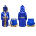 thumbnail image 3 of Zaldita Kids Unisex Boxing Outfit Set Boxing Robe And Shorts For Festivalthemed Parties Dress Up Royal Blue&Gold 6, 3 of 4