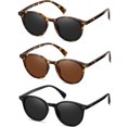 thumbnail image 1 of Gafas de sol pequeñas redondas polarizadas NCLLCE para mujer UV400 (paquete de 3), 1 of 7