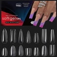 thumbnail image 2 of 1 Box Clear False Nails Tips Full Cover Stick on Nails Press On Nails Artificial Nails Soft Gels Tips Manicures Supplies, 2 of 4