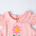 thumbnail image 6 of HILEELANG Toddler Girls 2–7T Cotton Summer Dress, Flutter Sleeve Flower Graphic Casual Dress, 3T, 6 of 9