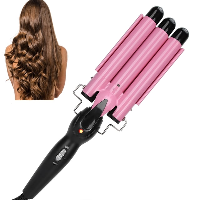 VARITA DE RIZADOR DE 3 BARRILES, Rizador De Pelo De Temperatura Ajustable, Herramiente De Peinado, 110 V ~ 240 V, Turmalina De Cermica, Calentamiento Rápido,