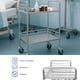 thumbnail image 4 of Mesa de Acero Inoxidable Bluelander de 2 Niveles con Ruedas Giratorias, 4 of 6