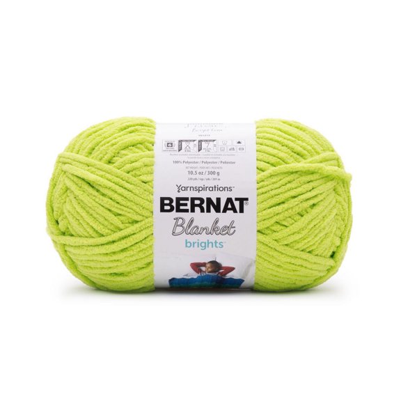 Bernat® Blanket Brights™ Yarn, Polyester #6 Super Bulky, 10.5oz/300g, 220 Yards