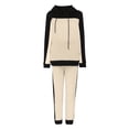 thumbnail image 4 of Ichuanyi Ladies Fashion Slim Sports Long Sleeve Two-piece Color Block Sweatshirt Set, 4 of 9