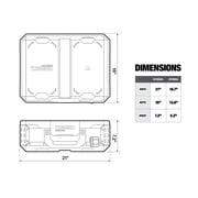 ToughBuilt StackTech Lockable Tool Box, Durable Plastic Storage Organizer