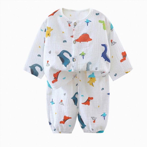 NOLDARES Toddler Boys Pajamas 2 Pieces Long Sleeve Top and Pants Set Cotton Print Pjs Sleepwear Jammies Fall Winter 6-12 Months 12-24 Months 2t 3t 4t 5t 6t 7t 8t 9t Children,Orange,6-12 M