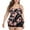 Orange, variant on Hvot&aat Women's Plus Size Bathing Suits Two-Piece Ruffle Flowy Swimwear High Waist Printing Padded Swimsuits with Boyshorts