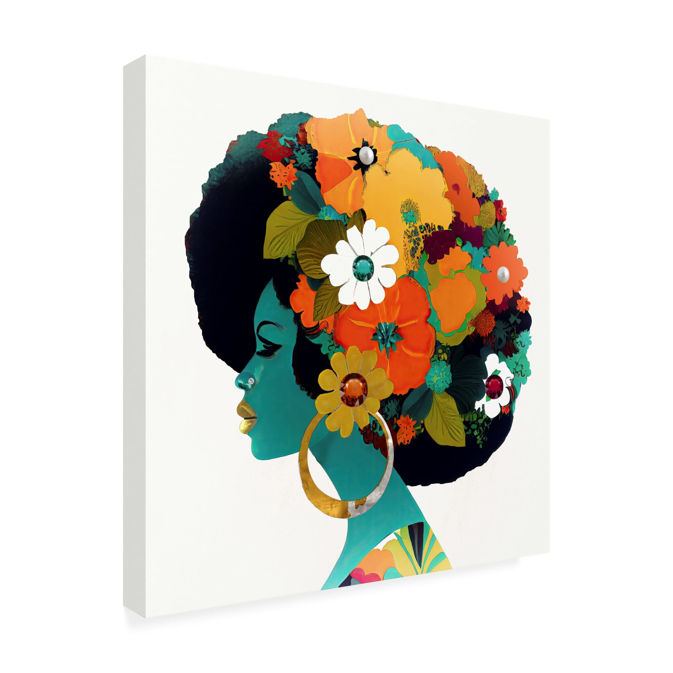 Canvas Wall Art - Sasha 'I Love The Flower Girl' Wall Art for Living Room, Bedroom, or Office Décor by Trademark Fine Art - 24 x 24 Inches