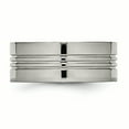 thumbnail image 3 of Titanium Grooved 9mm Polished Band Ring 9 Size, 3 of 6