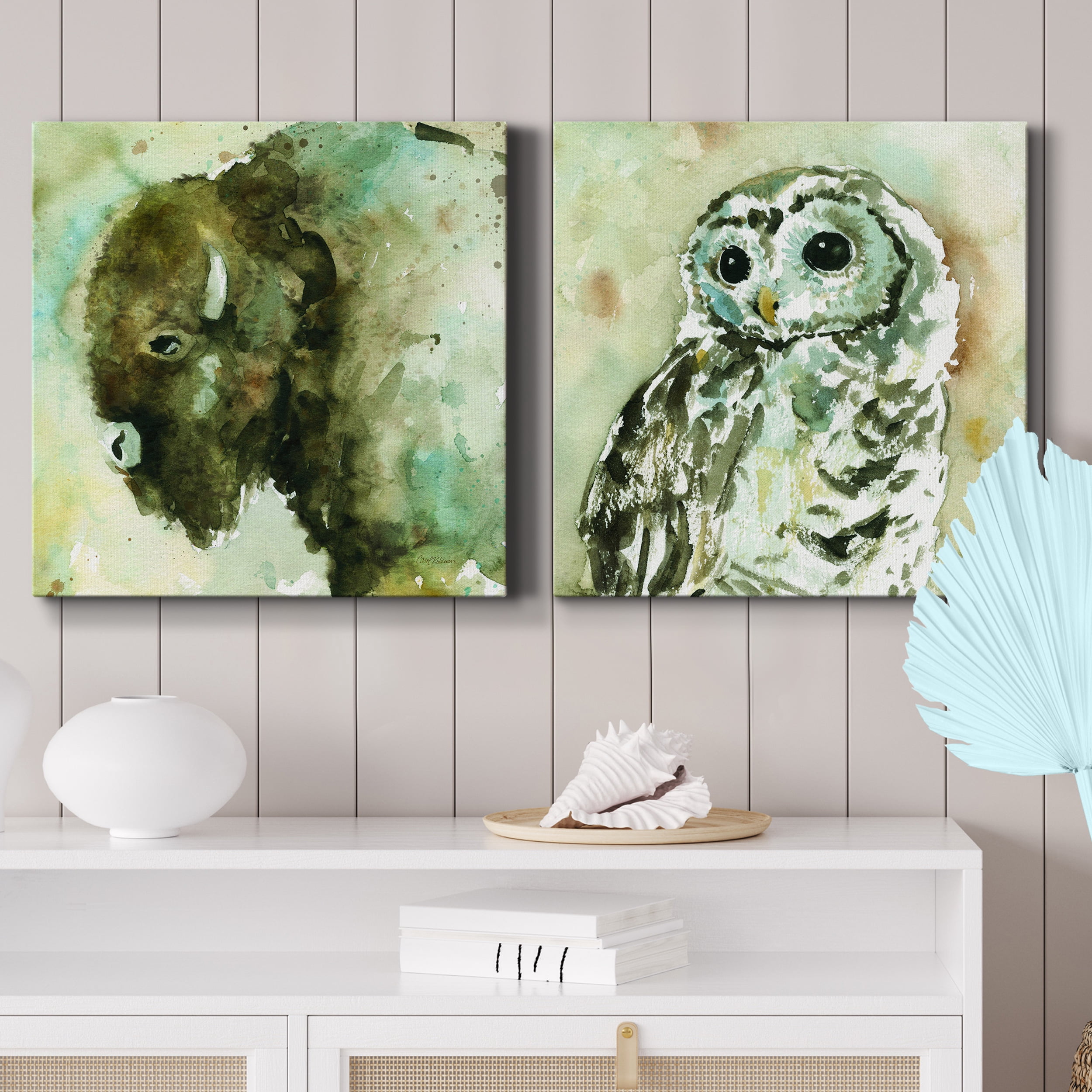 On Guard - Premium Gallery Wrapped Canvas - Ready to Hang Set of 2 - 40 x 40 Each