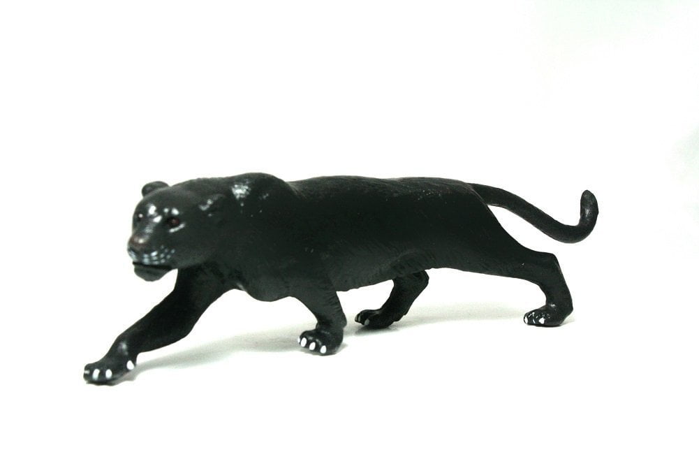 55044 Black Panther Jaguar Wild Animal Toy Model Figurine Replica, Size