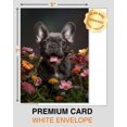 thumbnail image 3 of Tarjeta de felicitación Pet Party Delights con forma de cachorro de bulldog francés con flores, 3 of 8