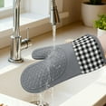 thumbnail image 4 of Unique Bargains Pot Holders Heat Resistant Kitchen Gloves Gray 10.9x7.1inch, 4 of 7